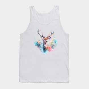 deer watercolor Tank Top